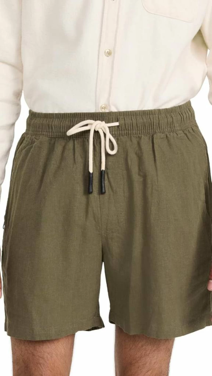 OAS Men's 5" Linen Shorts - Lightweight Breathable Summer Casual Shorts for Men