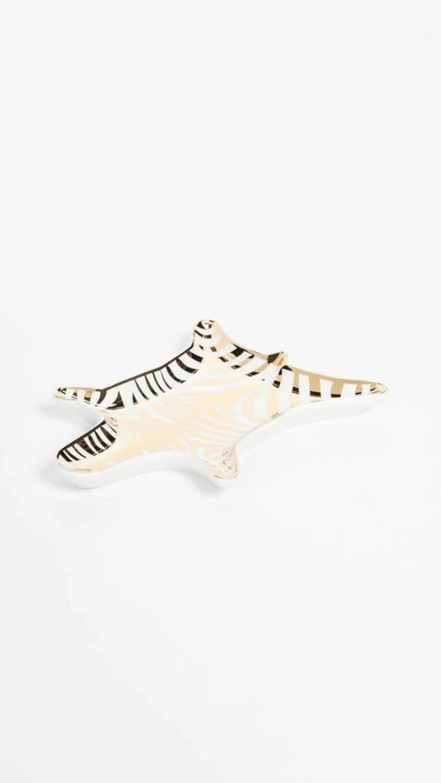 Jonathan Adler Metallic Zebra Decorative Ceramic Dish for Home Decor