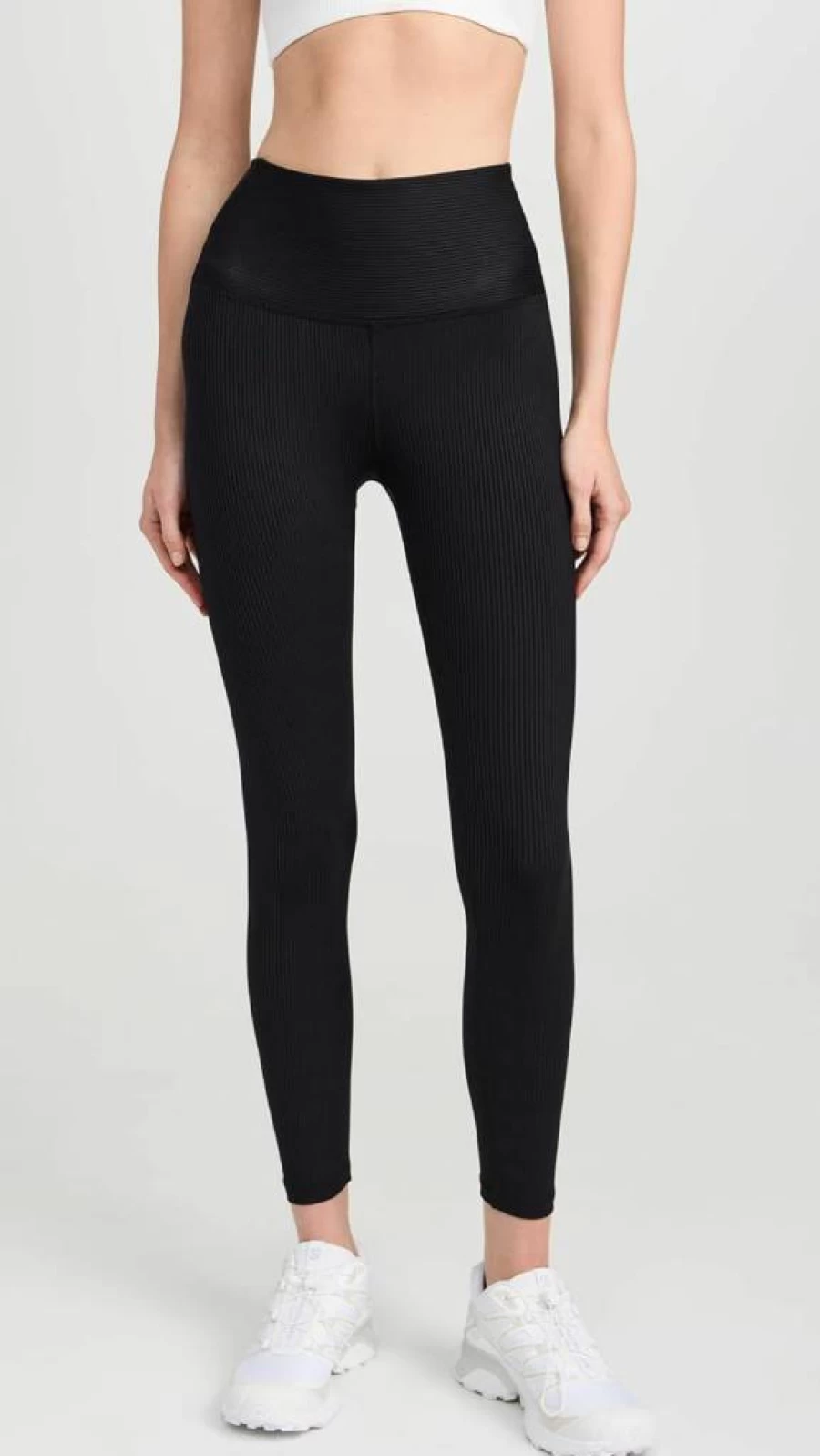 Year of Ours Women's High-Waisted Ribbed 7/8 Leggings - Stretchy Comfort Fit Yoga Pants