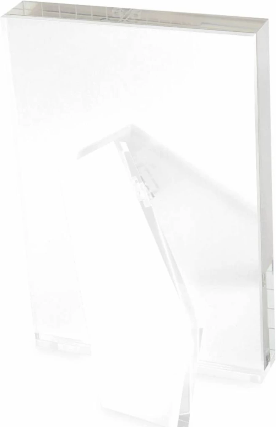 TIZO 7x5 Inch Horizontal Lucite Photo Frame - 1 Inch Thick Clear Acrylic with Magnetic Closure, Elegant Display for Pictures, Multiple Colors (Boutique Quality)