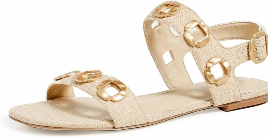 Larroude Women's Milan Sandals | Stylish Comfortable Summer Footwear | Premium Leather Straps | Fashionable Slide Sandals for Women