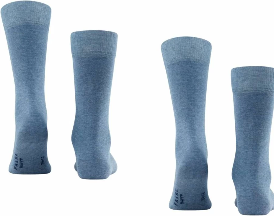 FALKE Men's Happy 2-Pack Striped Dress Socks for Business Casual Wear