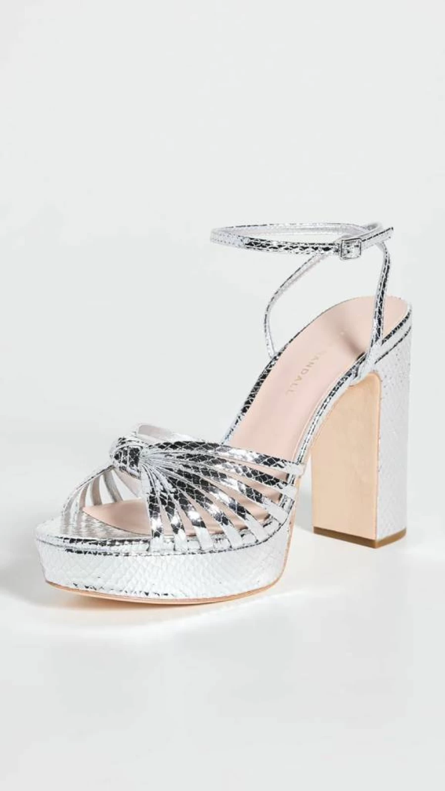 Loeffler Randall Rivka Women's Leather Platform Sandals with Knot Detail