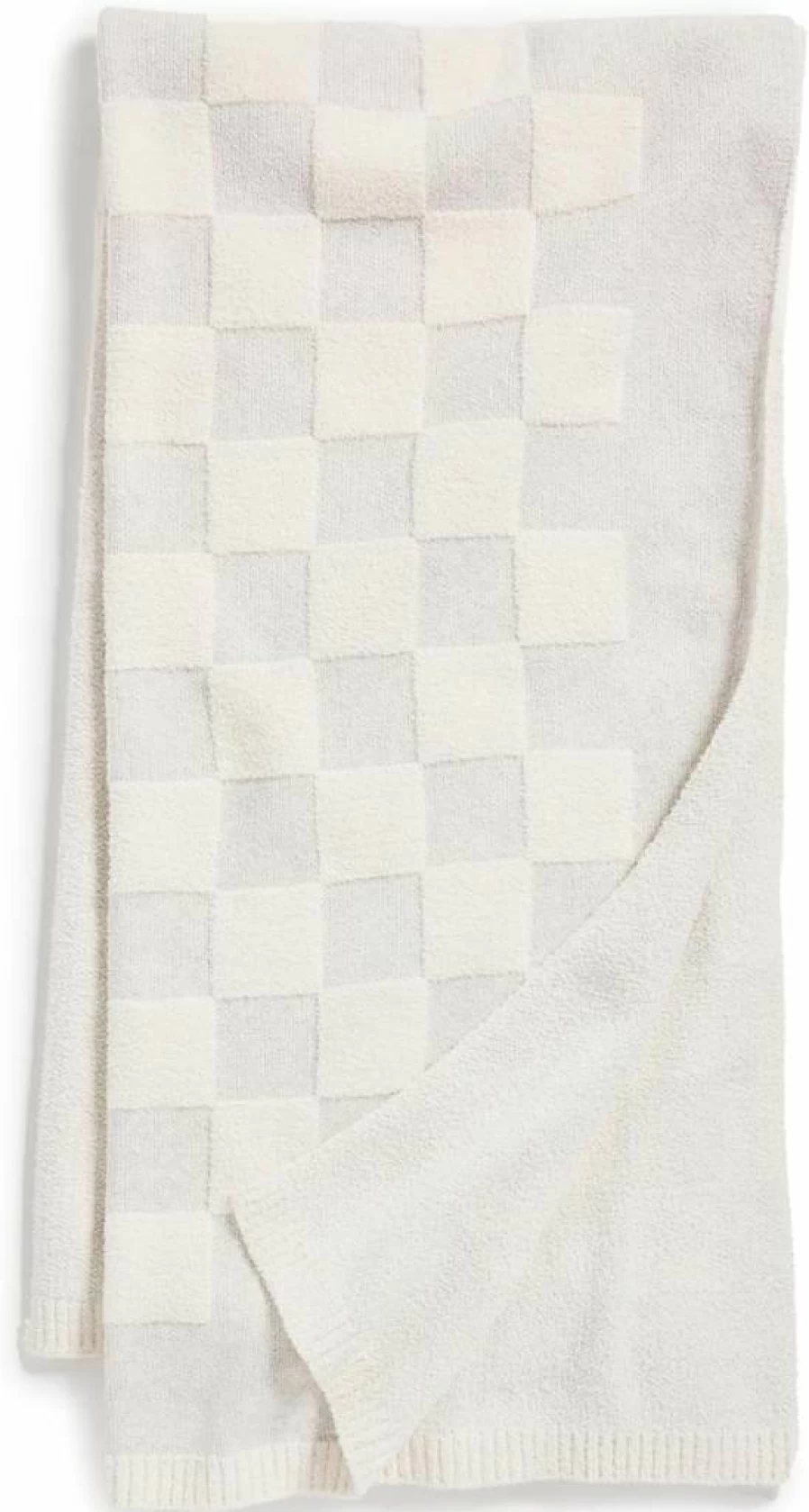 Barefoot Dreams CozyChic Checkered Cotton Throw Blanket for Women - Ultra Soft Luxury Lounge Wrap