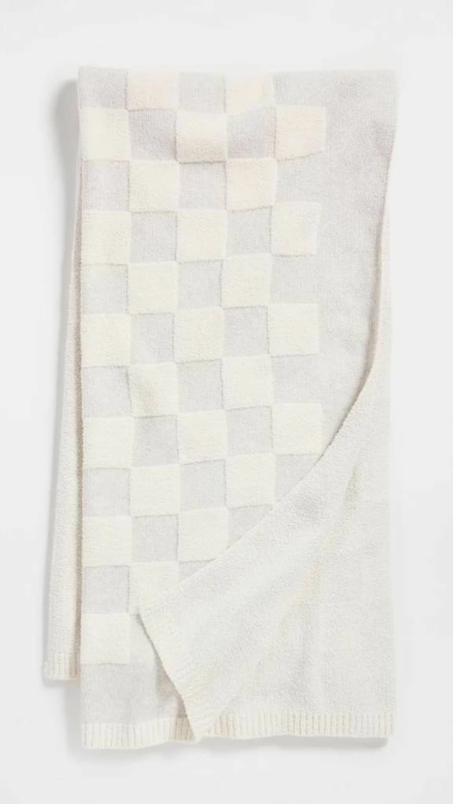 Barefoot Dreams CozyChic Checkered Cotton Throw Blanket for Women - Ultra Soft Luxury Lounge Wrap