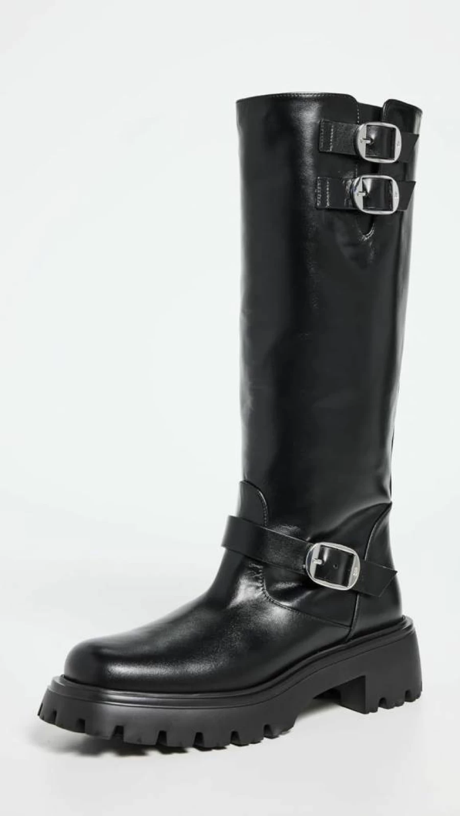 Stuart Weitzman Women's Emerson Buckle Ankle Boots | Leather Mid-Calf Fashion Booties with Buckle Detail