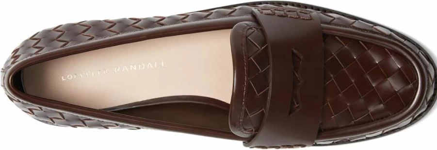 Loeffler Randall Rachel Women's Leather Loafers - Stylish Woven Design Comfortable Slip-On Shoes