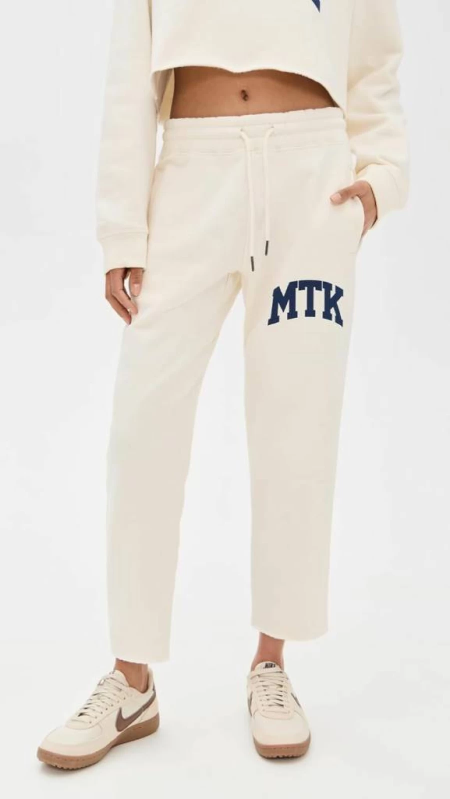 Denimist Women's High-Waisted Cropped Sweatpants - Classic Comfort Fit for Casual Style