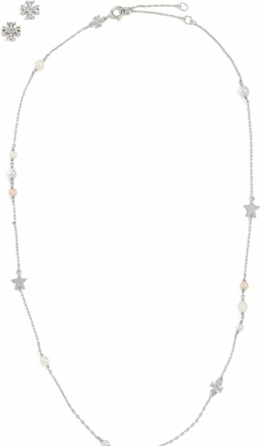 Tory Burch Kira Women's Jewelry Set: Necklace and Stud Earrings Gift Collection