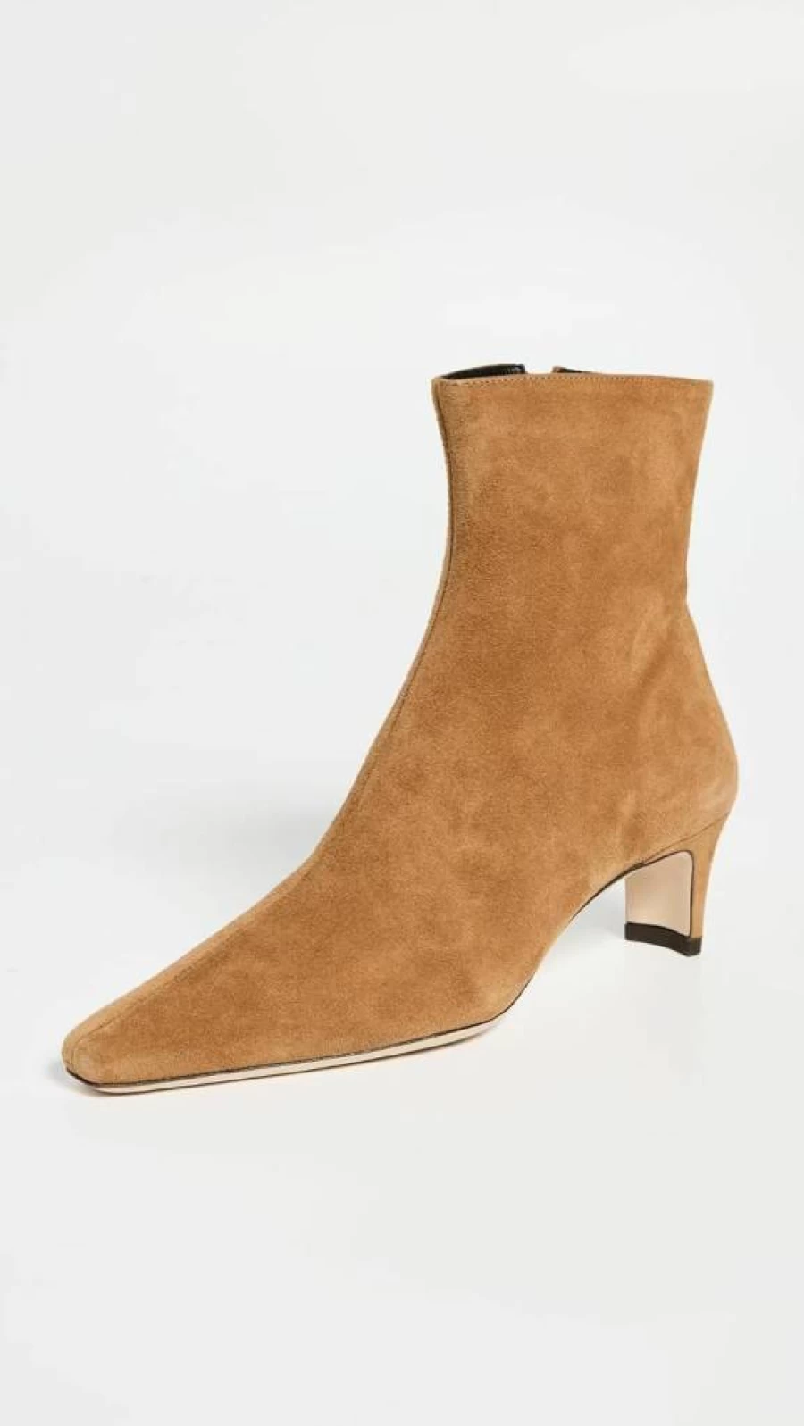 STAUD Wally Women's Ankle Boots | Leather Chelsea Booties | Chunky Heel & Pointed Toe
