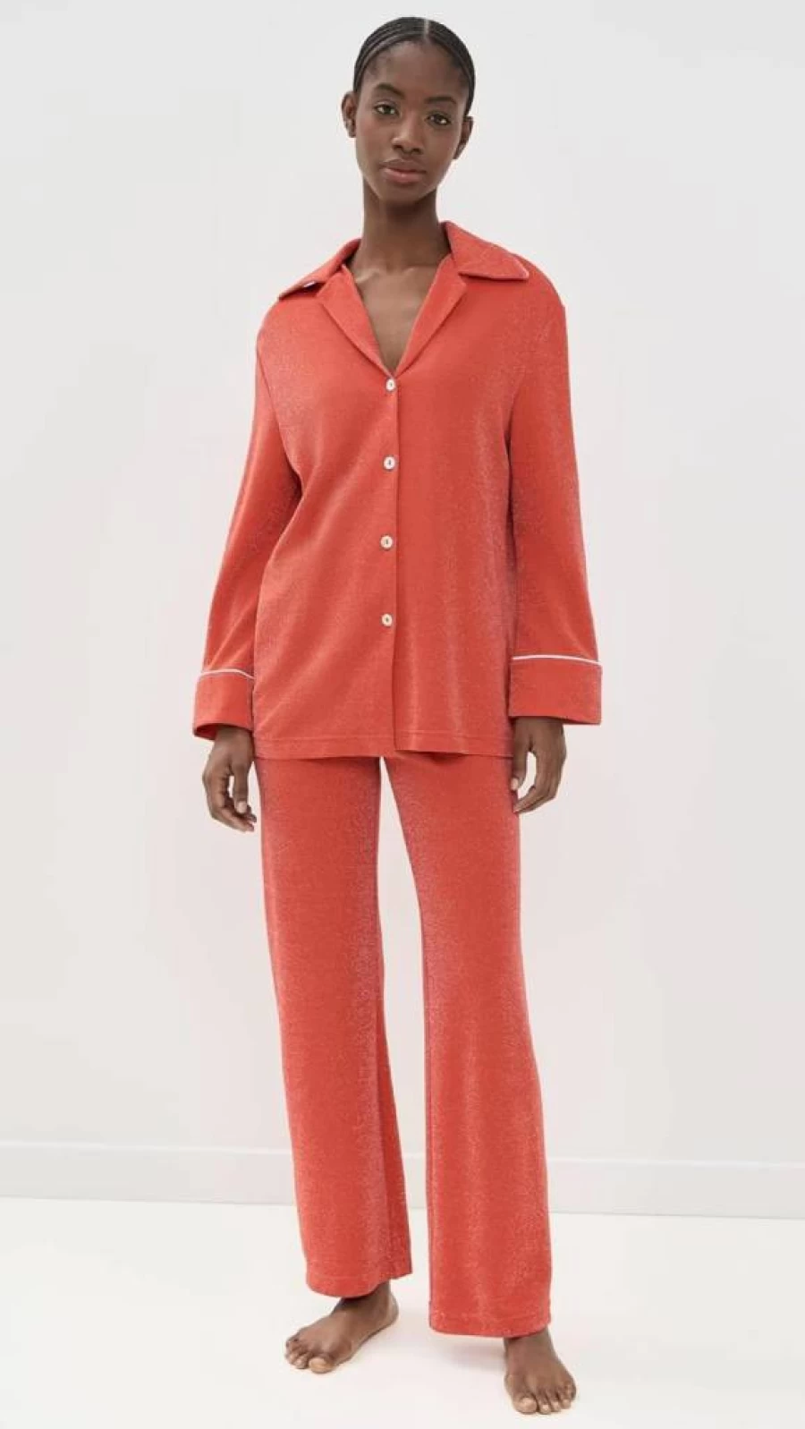 Sleeper Women's Saturn Metallic Pajama Set - Luxury Sleepwear for Women