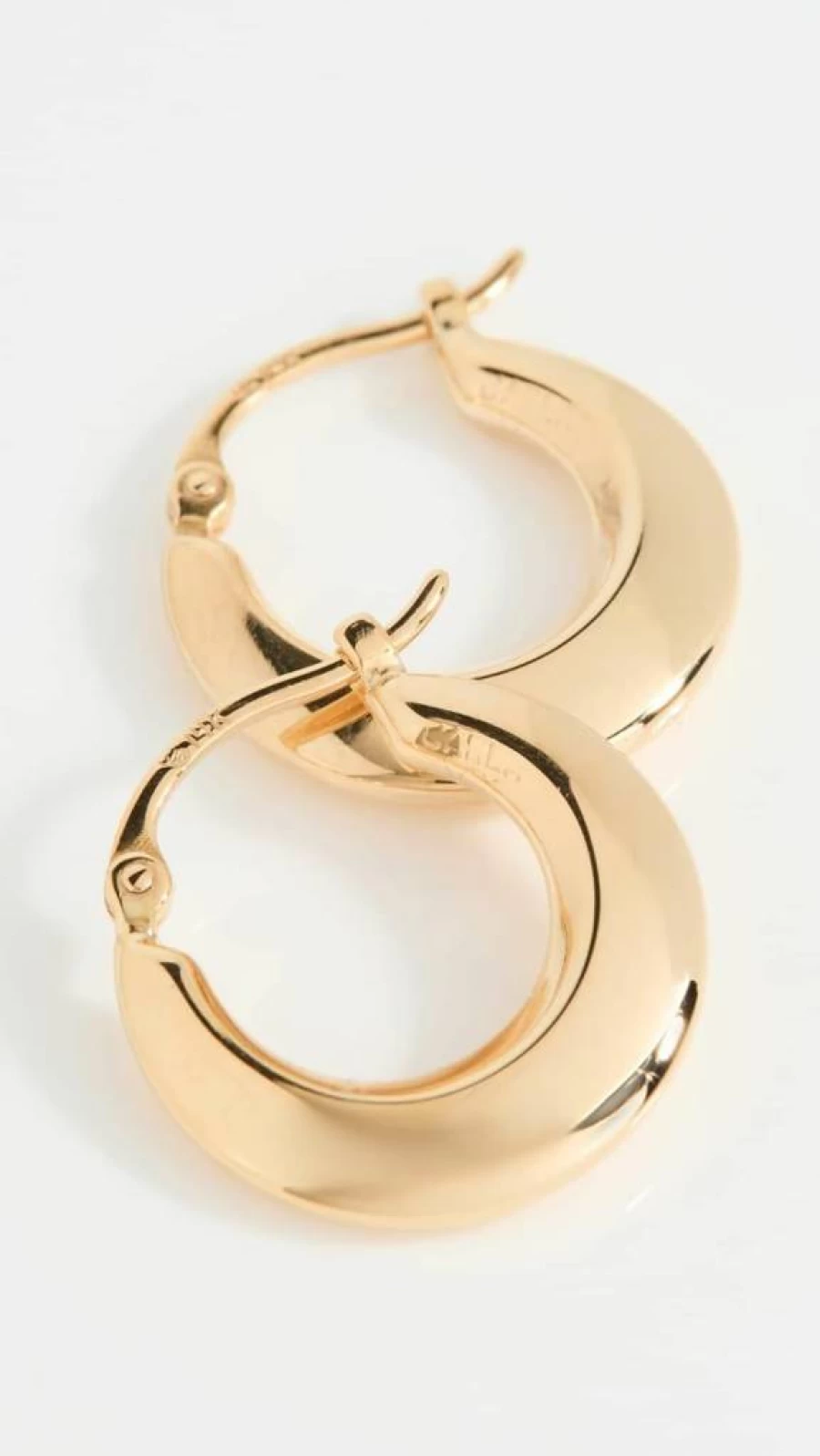 Ariel Gordon 14K Gold Knife Edge Hoop Earrings for Women - Helium Collection