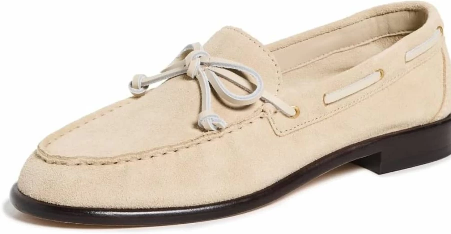 Rag & Bone Women's Carter Boat Shoes | Classic Leather Slip-On Loafers | Comfortable Casual Footwear