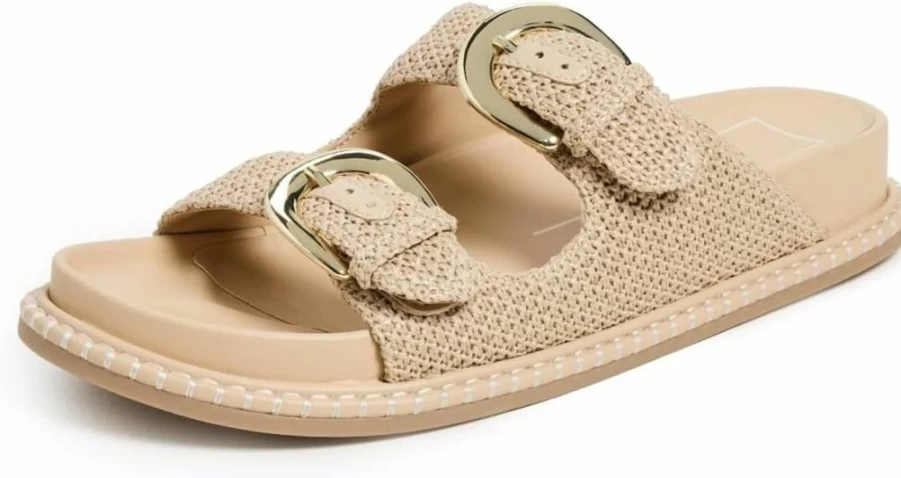 Dolce Vita Women's Shauny Flat Sandal - Comfortable Casual Summer Slide Sandals for Women