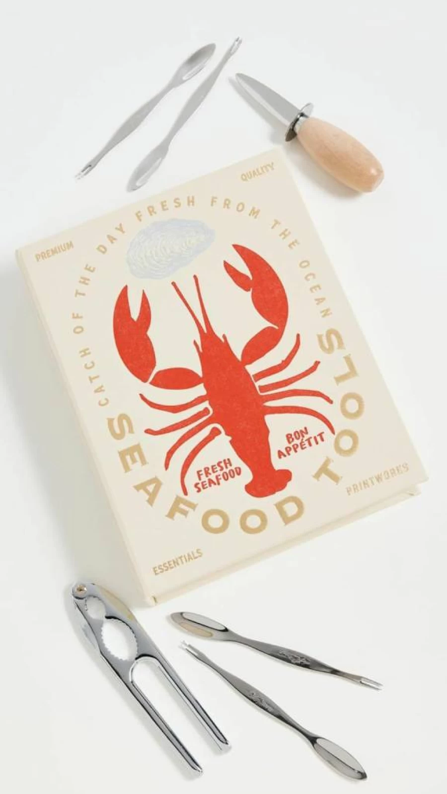 PrintWorks Women's Essential Seafood Tools Set - Kitchen Utensils for Cooking & Shellfish Cracking