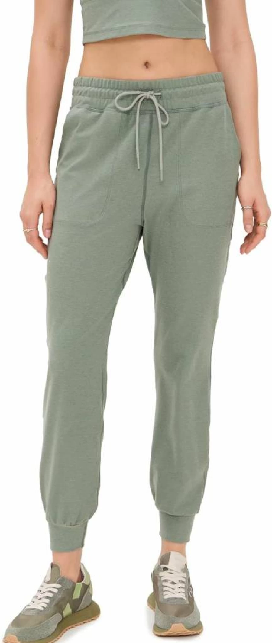 Beyond Yoga Women's Spacedye High-Waisted Midi Joggers - Soft Lounge Pants for Yoga & Comfort