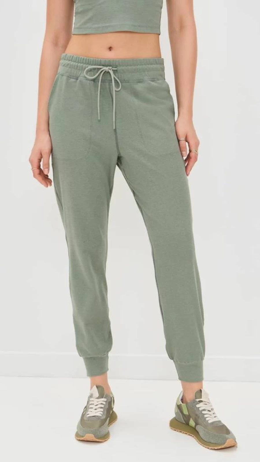 Beyond Yoga Women's Spacedye High-Waisted Midi Joggers - Soft Lounge Pants for Yoga & Comfort