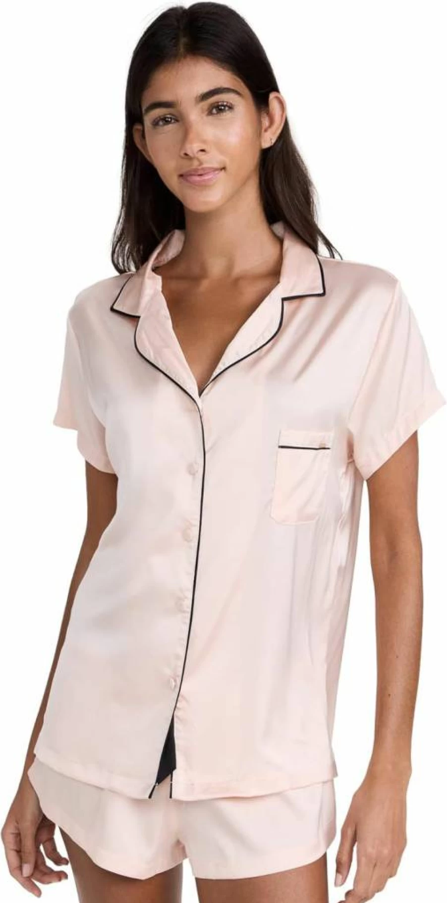 Bluebella Women's Abigail Lace Trim Shirt and Shorts Set - Elegant Sleepwear & Loungewear