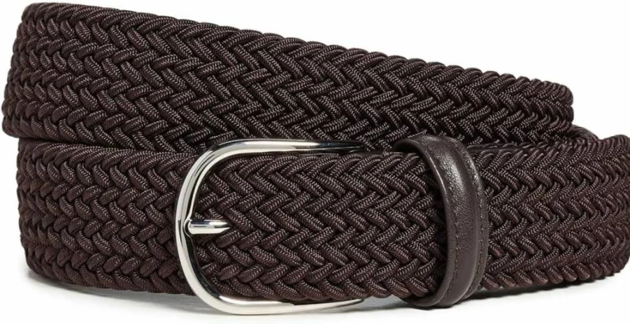 Anderson's Men's Genuine Leather Casual Belt - Brown, Size 36, Adjustable Nylon Strap for Everyday Wear