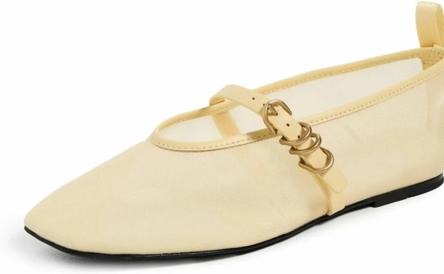 Rag & Bone Women's Spire Mary Jane Flats - Classic Leather Ballet Flat Shoes for Women