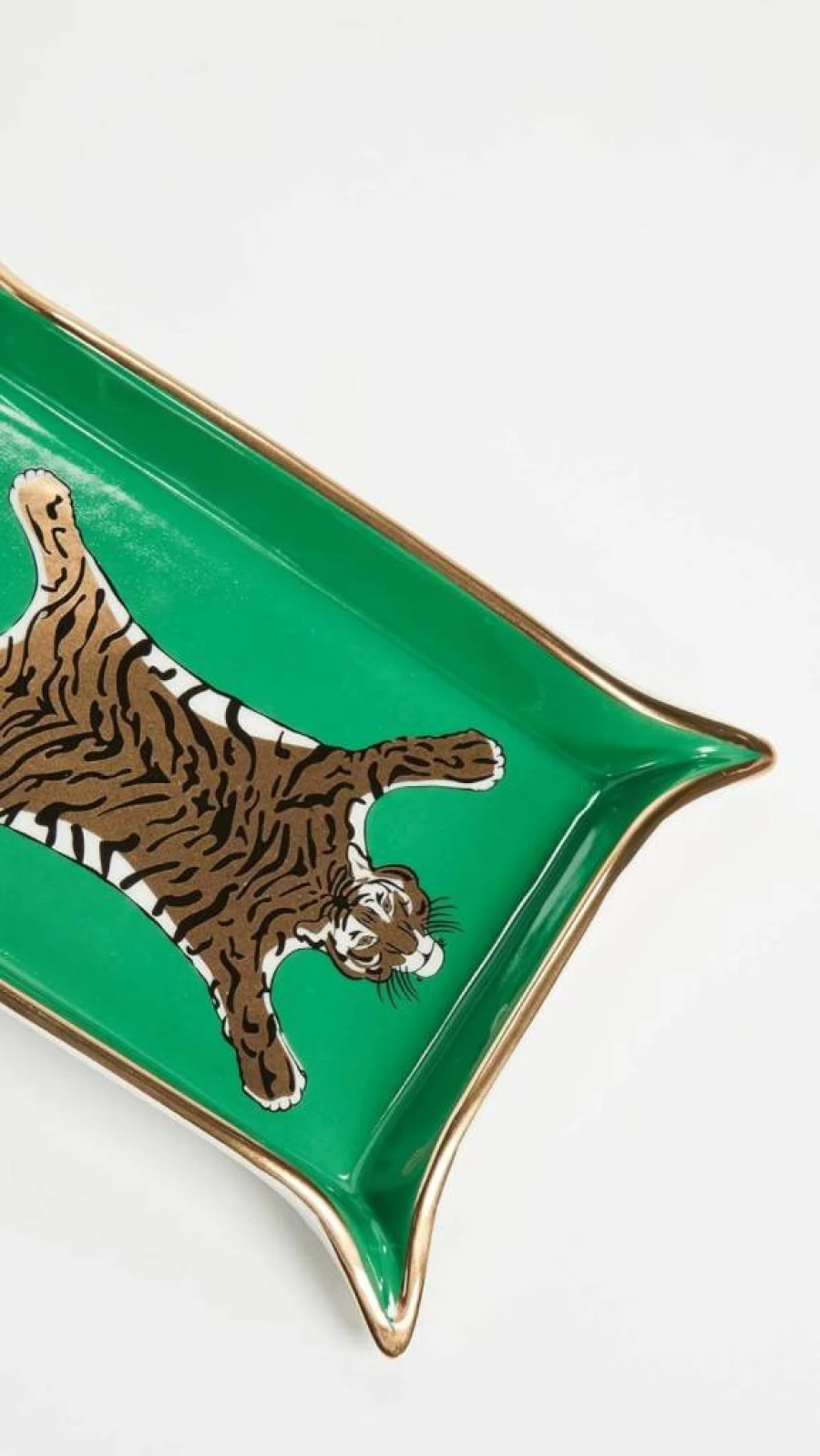 Jonathan Adler Tiger Decorative Valet Tray - Stylish Catchall Dish for Keys & Jewelry