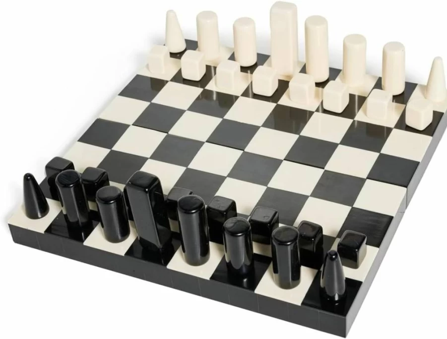 Tizo Design Women's Handcrafted Horn/Bone Chess Set - Elegant Luxury Board Game for Women