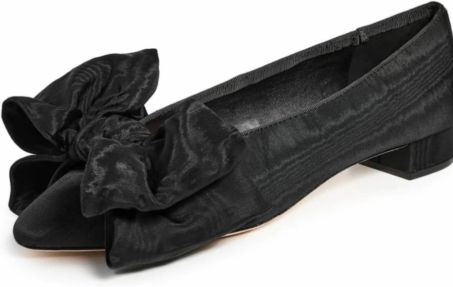 Loeffler Randall Women's Noa Bow Flat Shoes - Elegant Ballet Flats with Bow Detail