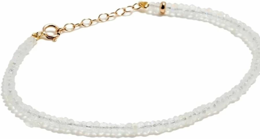 JIAJIA 14K Gold June Birthstone Bracelet for Women - Genuine Pearl & Alexandrite Gemstone Gift