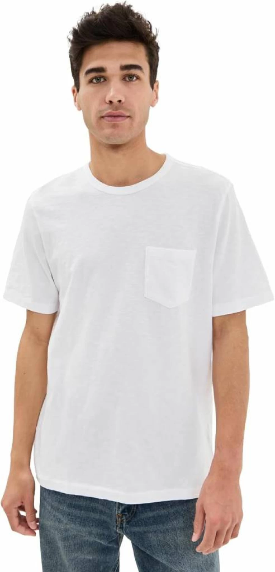 Faherty Men's Sunwashed Cotton Pocket T-Shirt - Soft Casual Short Sleeve Tee