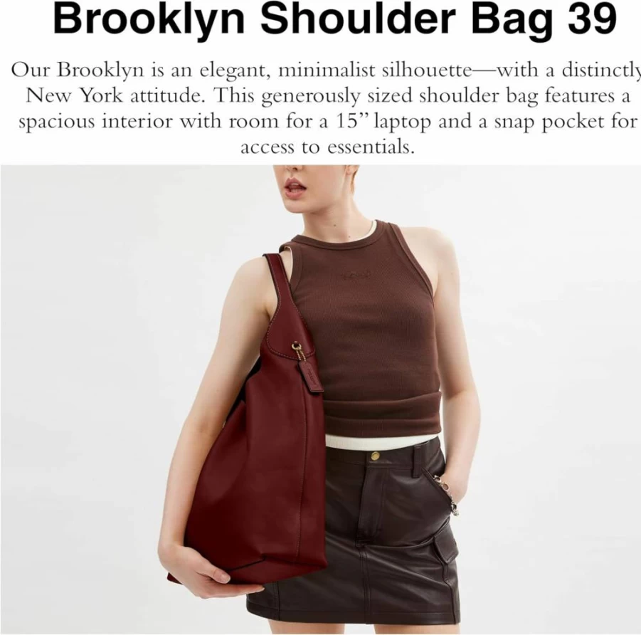 Amazon Brooklyn Shoulder Bag - Stylish 39-inch Crossbody Purse for Women, Lightweight & Spacious Fashion Handbag