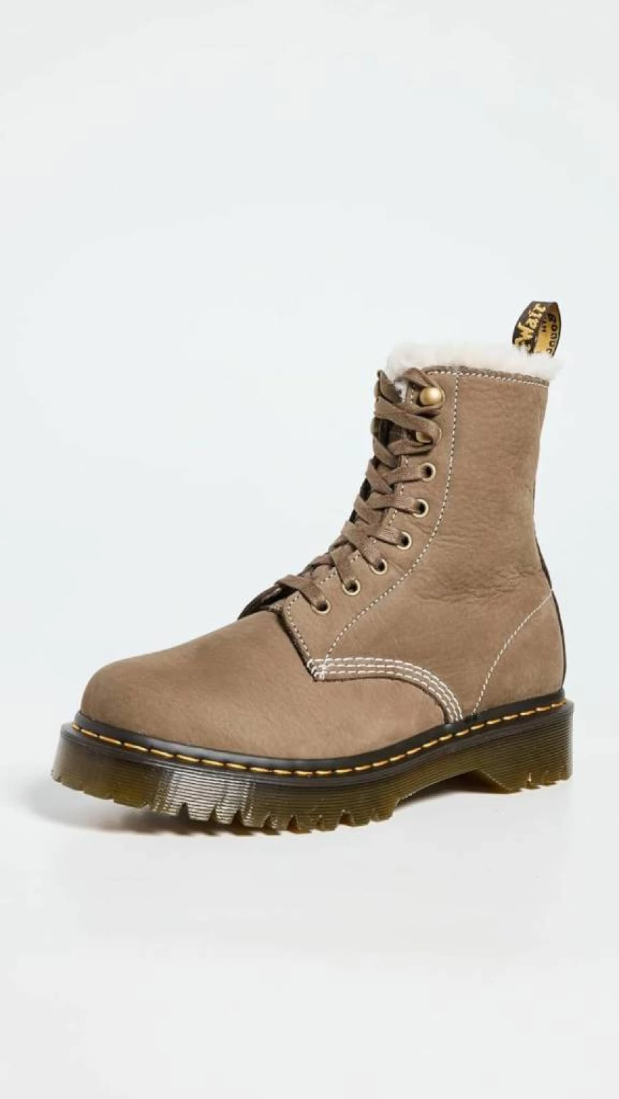 Dr. Martens Women's 1460 Bex WarmWair Leather Combat Boots - Ankle Booties with Air-Cushioned Sole