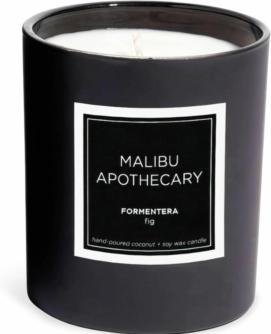 Malibu Apothecary Formentera Scented Candle for Women, Matte Black Jar, 8 oz, Aromatic Home Decor Gift