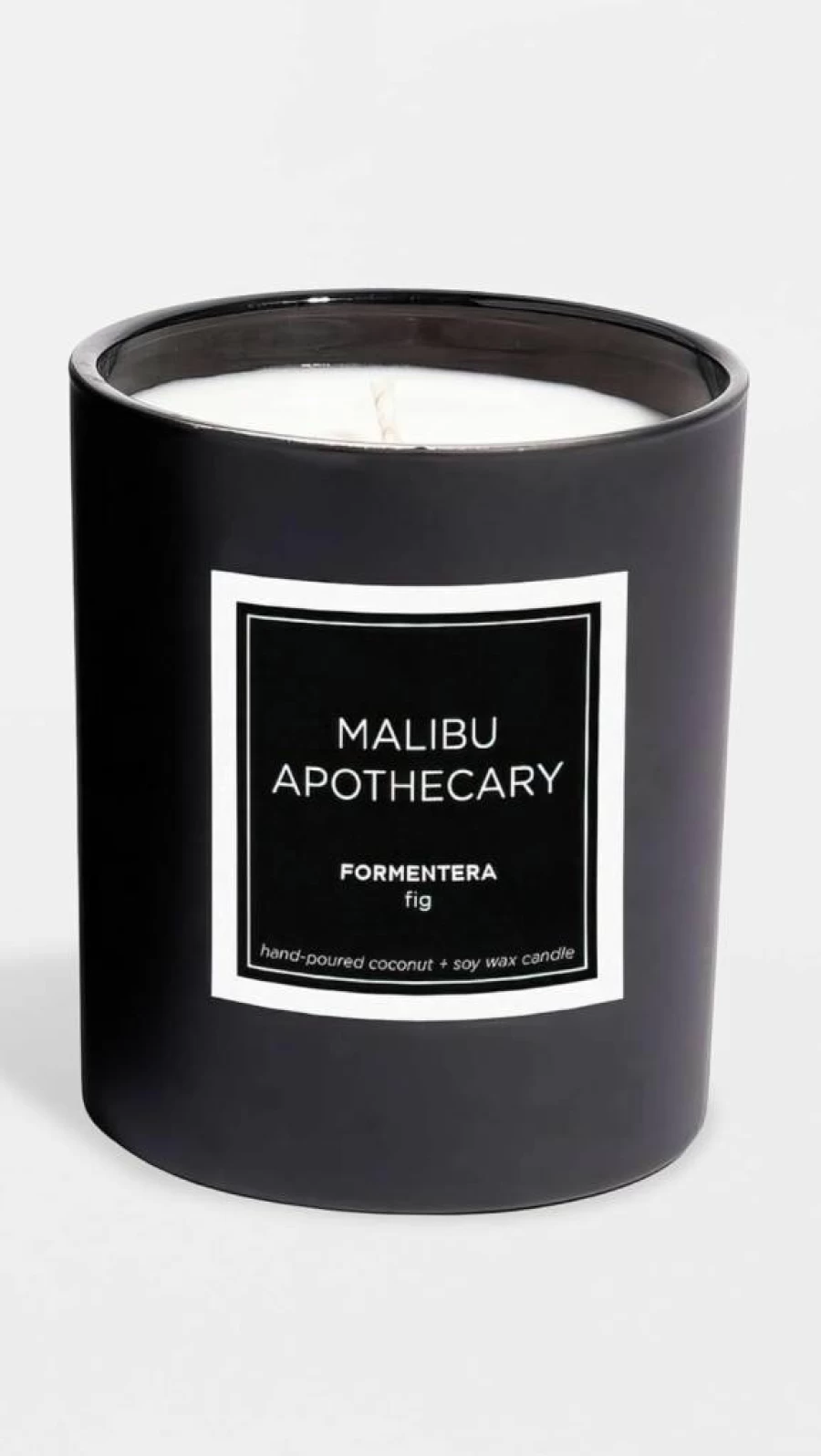 Malibu Apothecary Formentera Scented Candle for Women, Matte Black Jar, 8 oz, Aromatic Home Decor Gift