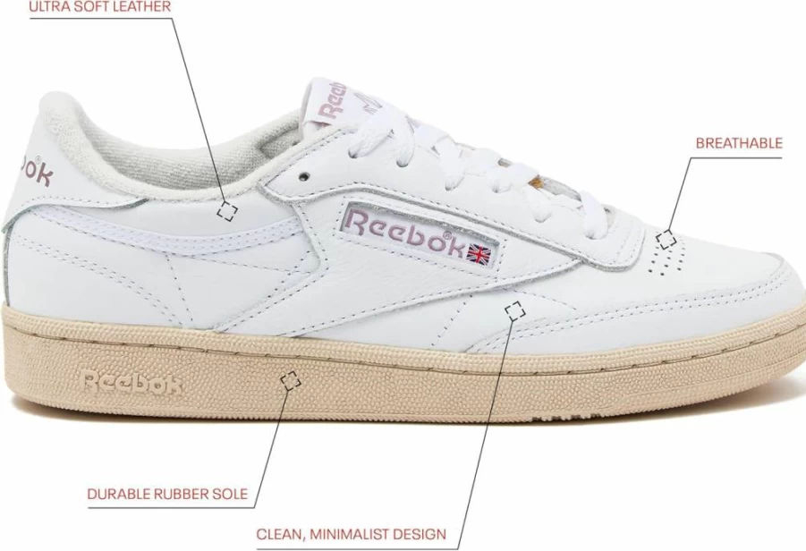 Reebok Club C 85 Vintage Women's Tennis Shoes - Classic White Casual Sneakers