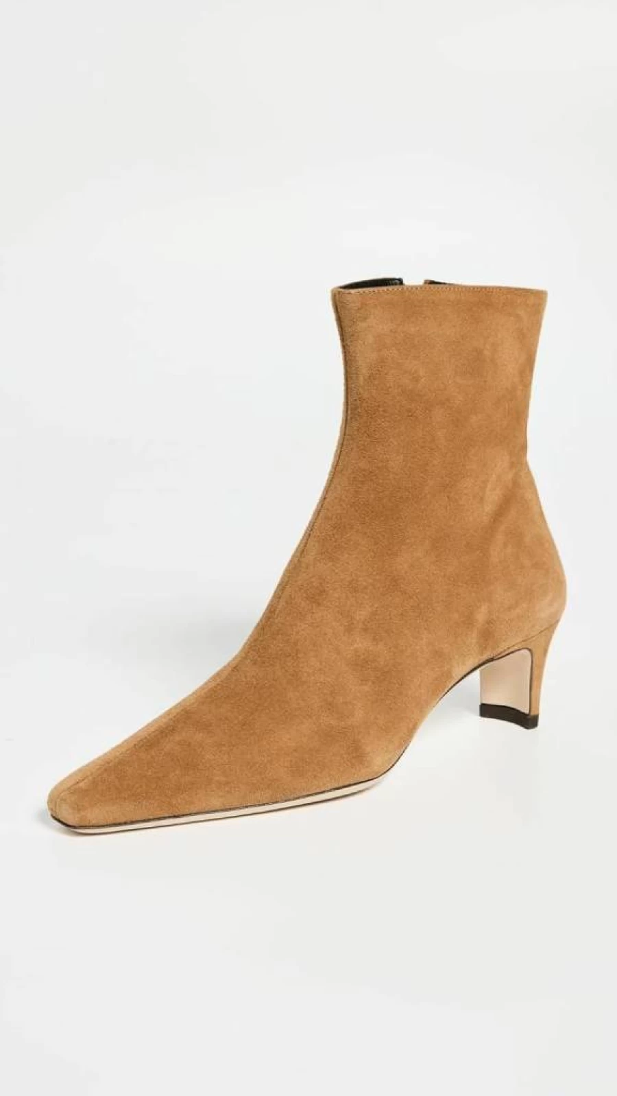STAUD Wally Ankle Boots for Women - Chic Leather Mid-Heel Booties