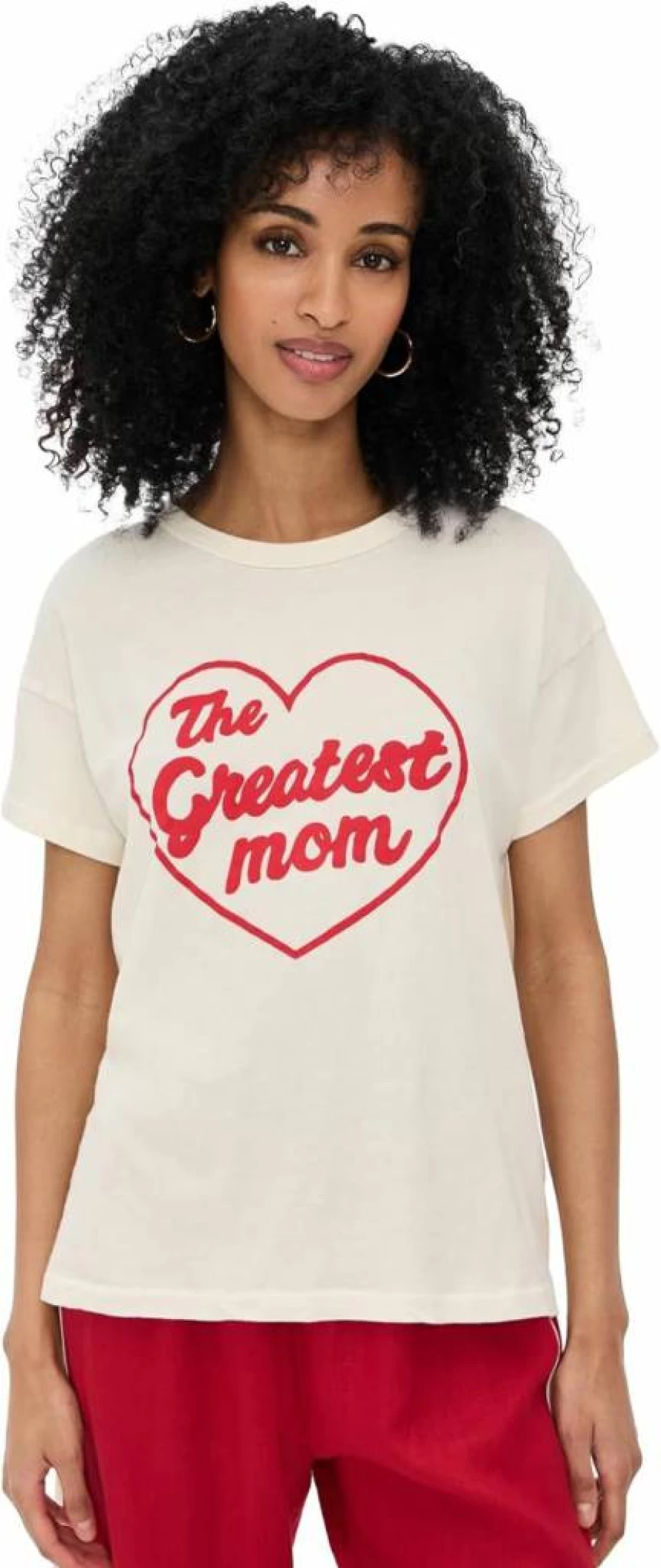 The Great Women's Box Crew Neck T-Shirt - 'The Greatest Mom' Graphic Tee