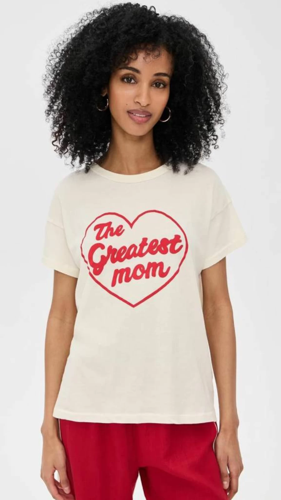 The Great Women's Box Crew Neck T-Shirt - 'The Greatest Mom' Graphic Tee