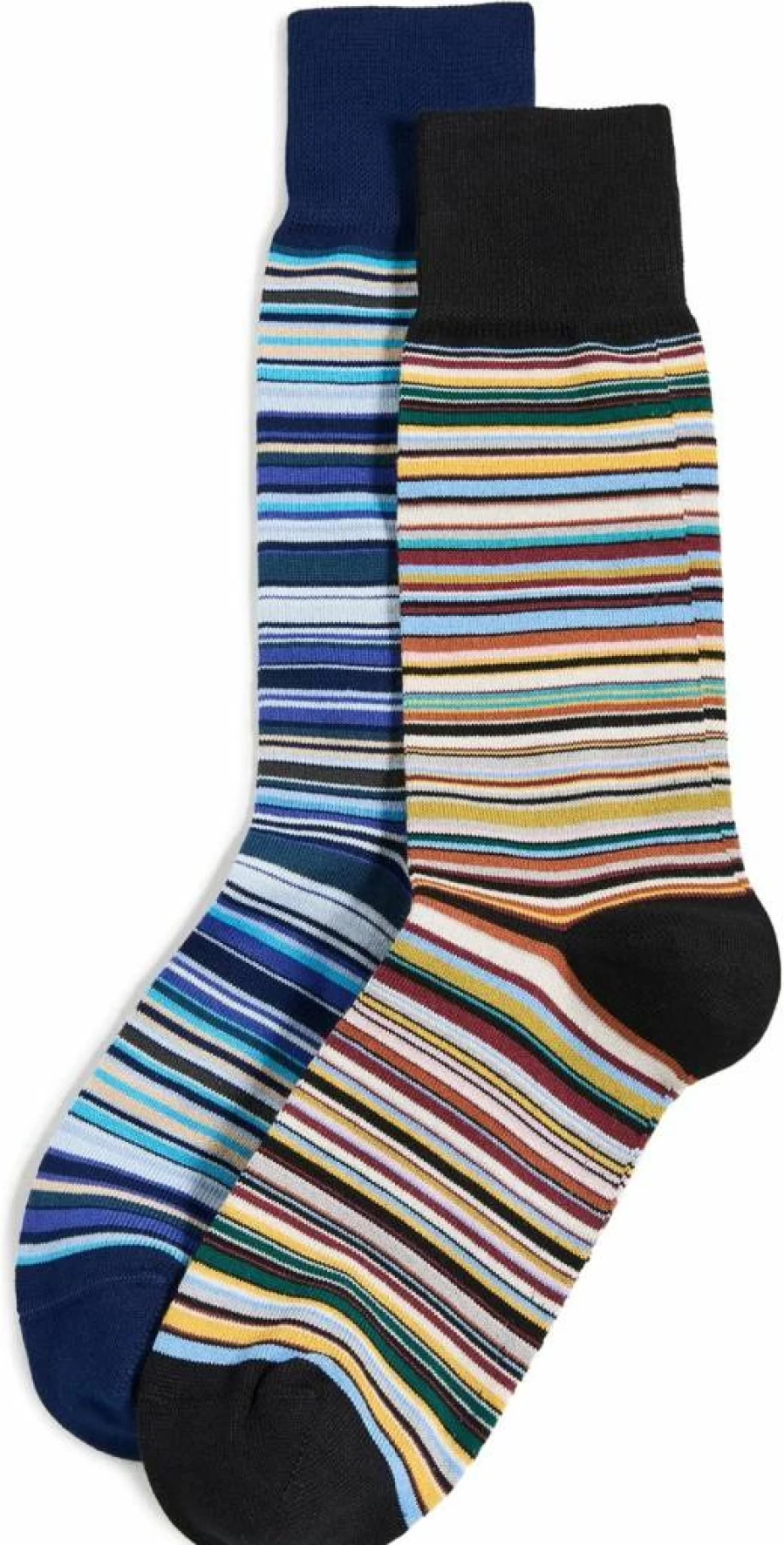 Paul Smith Men's Signature Stripes 2-Pack Casual Socks - Striped Designer Socks for Men