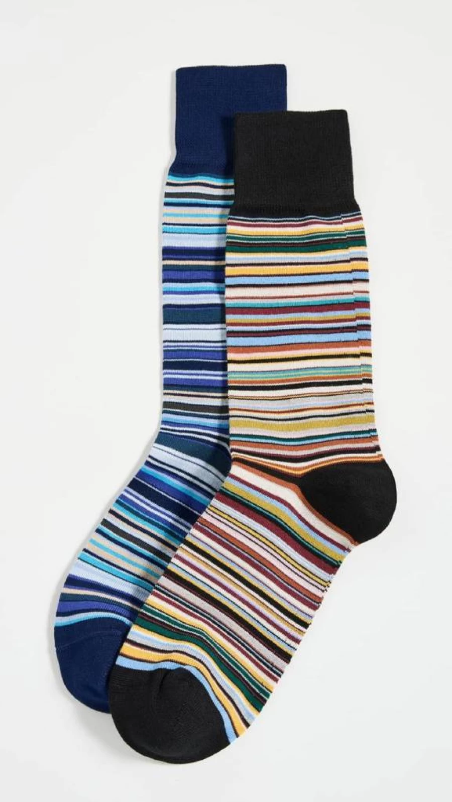 Paul Smith Men's Signature Stripes 2-Pack Casual Socks - Striped Designer Socks for Men