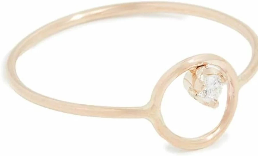 ZOE CHICCO 14K Gold Paris Circle Stacking Ring for Women - Elegant Stackable Ring