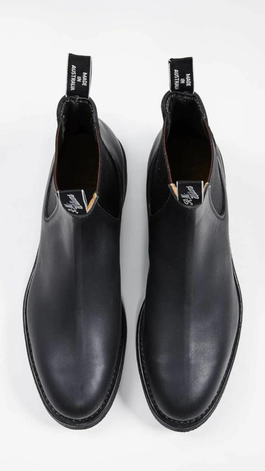 R.M. Williams Men's Gardner Leather Chelsea Boots - Black, Size 8 Medium (US)