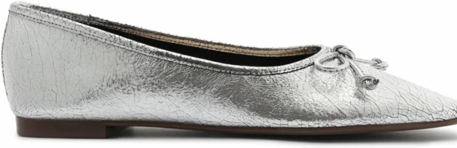 SCHUTZ Arissa Bow Ballet Flat Leather Shoes for Women