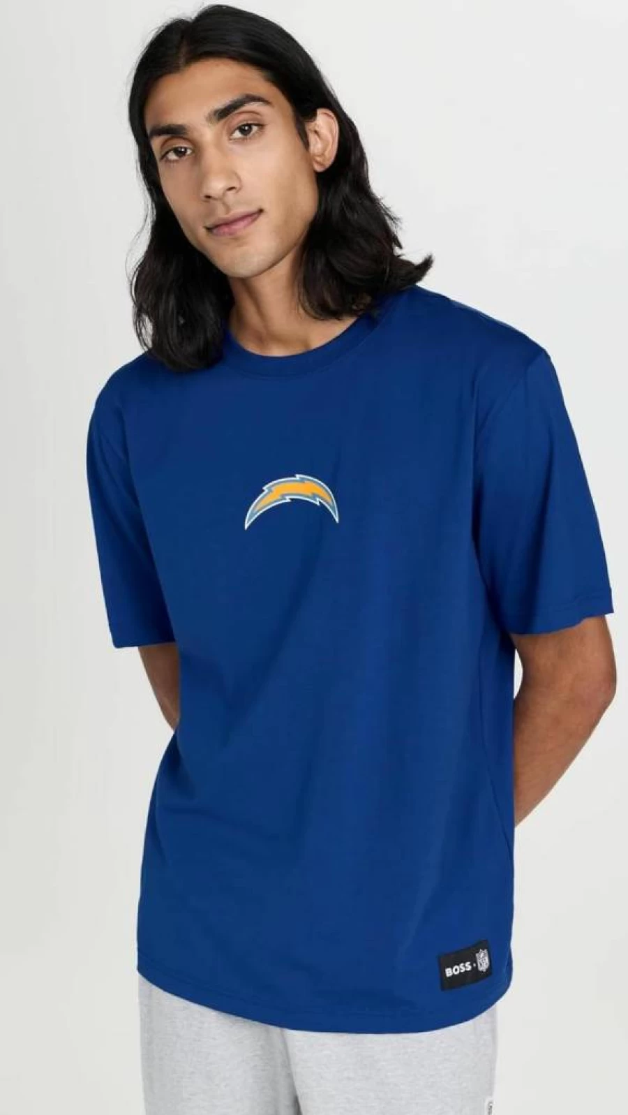 BOSS Men's Chargers T-Shirt - Classic Cotton Tee for Casual Wear