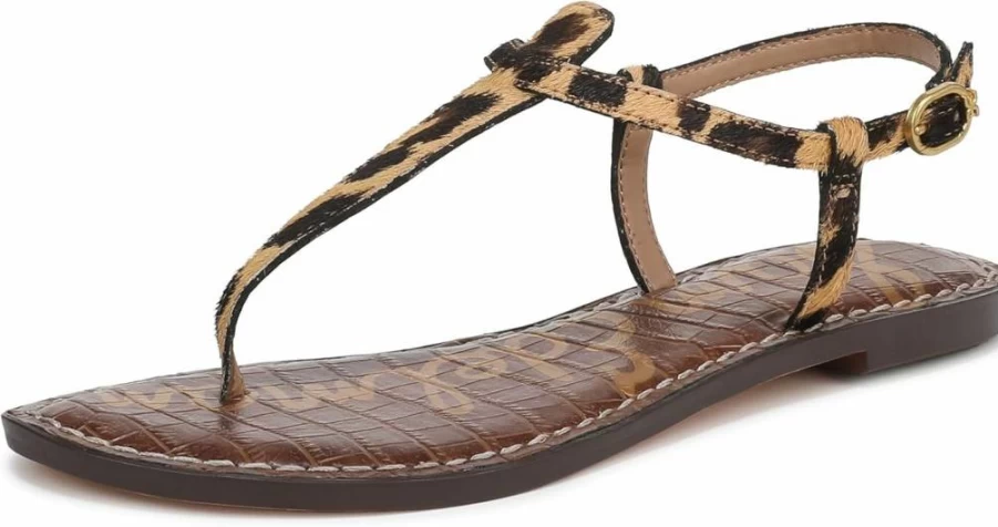 Sam Edelman Women's Gigi Flat Sandal – Comfortable Leather Summer Shoes for Women