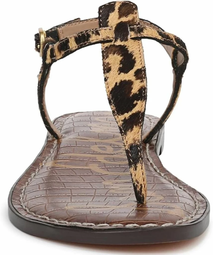 Sam Edelman Women's Gigi Flat Sandal – Comfortable Leather Summer Shoes for Women