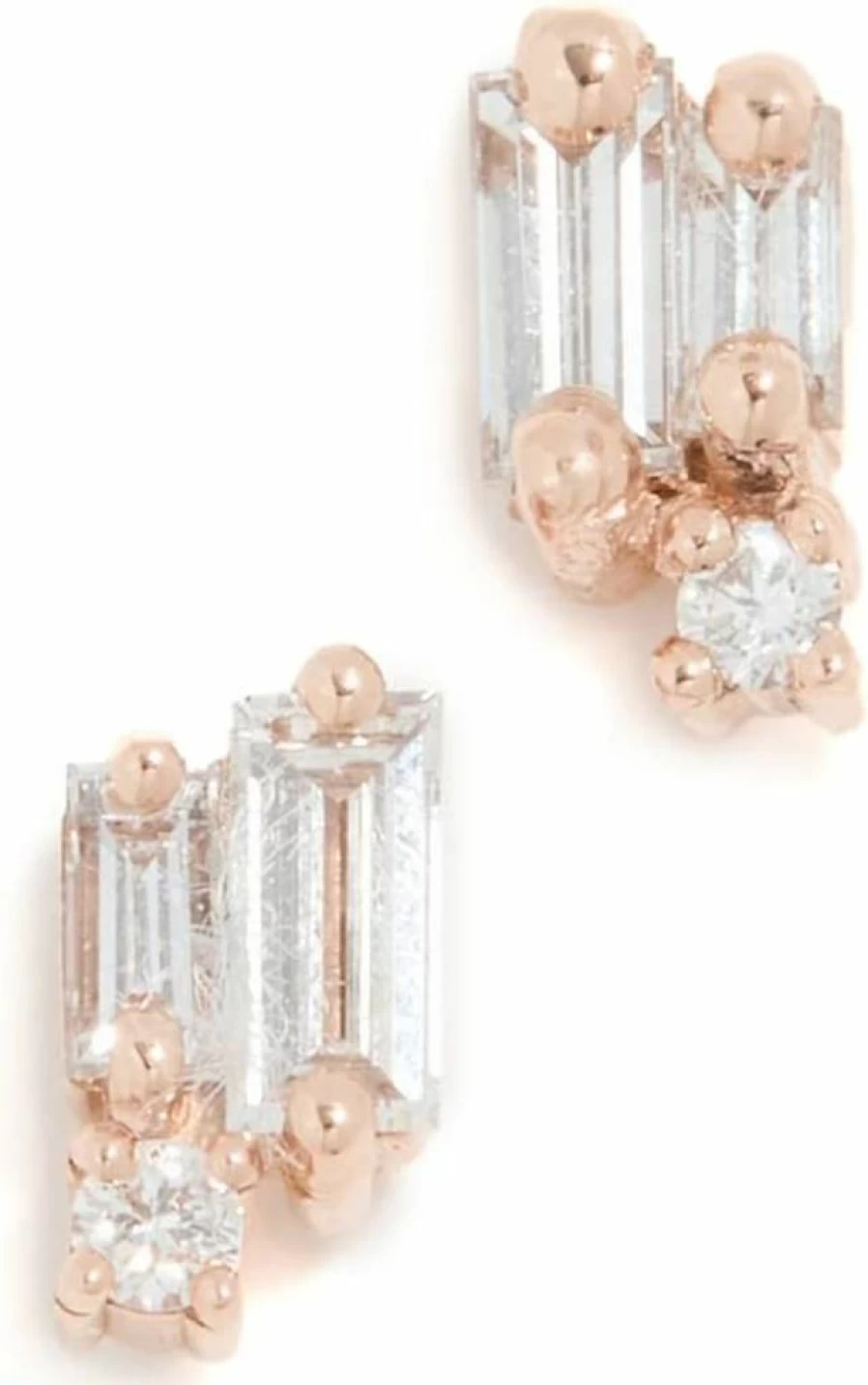 Suzanne Kalan 18K Gold Diamond Cluster Earrings for Women Luxury Handmade Jewelry