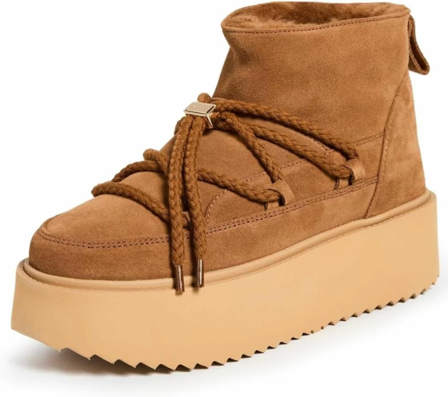 INUIKII Women's Classic Low Heel Ankle Boots - Comfortable Platform Booties for Casual Wear