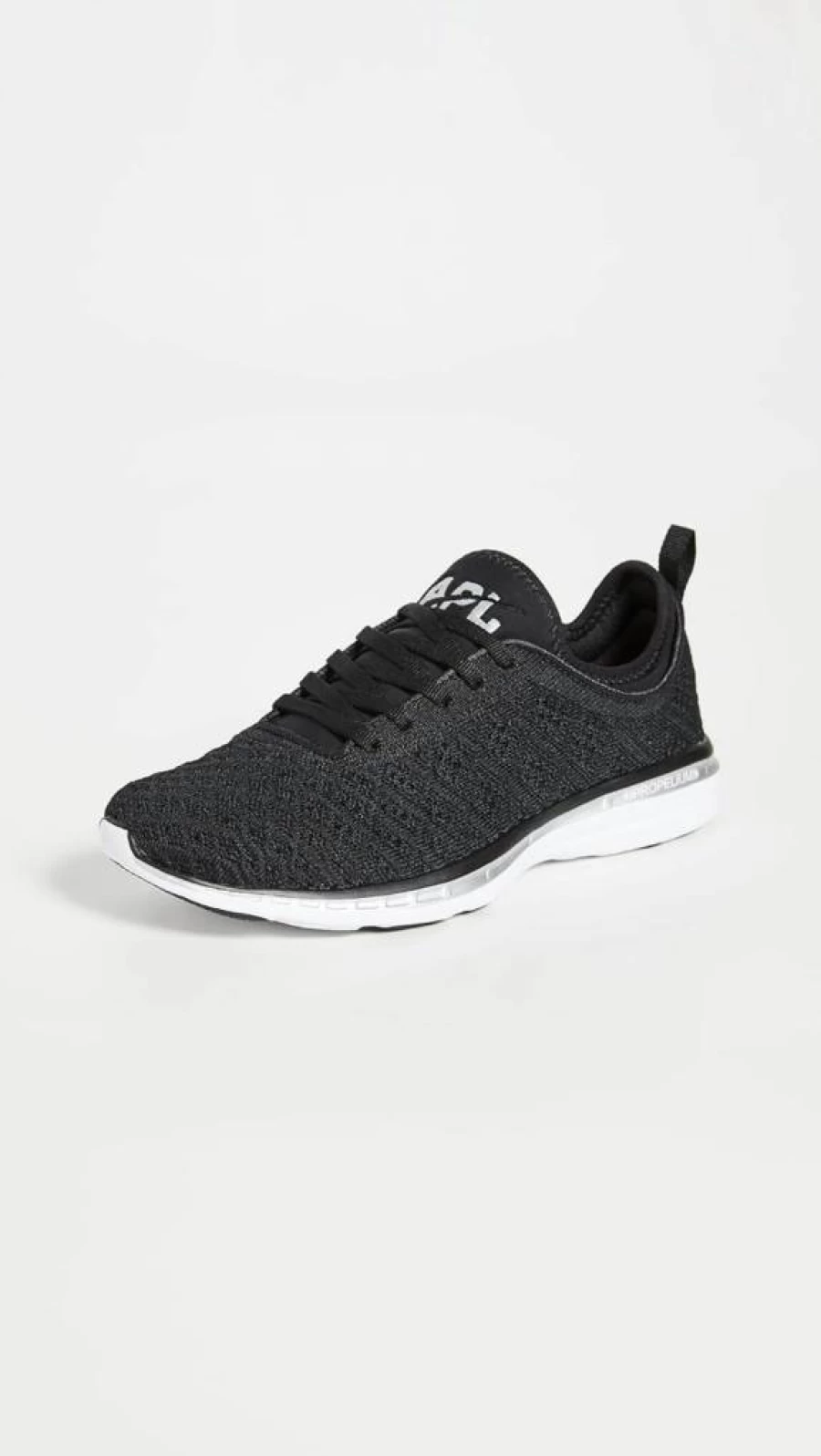 APL Techloom Phantom Women's Sneakers in Black & Metallic Silver - Size 7.5 Medium US