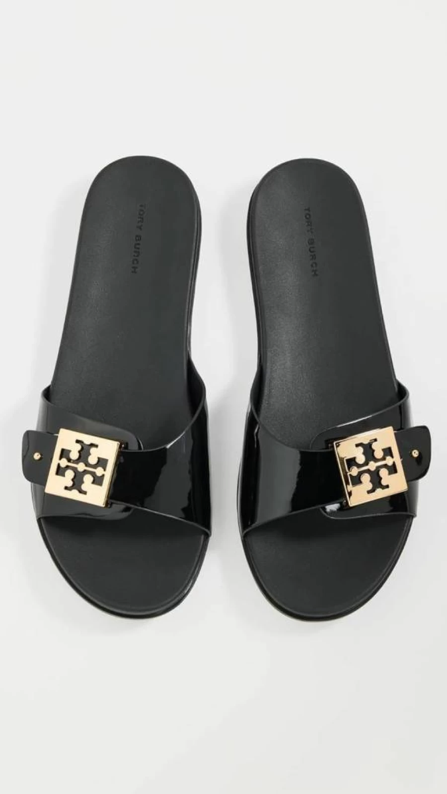 Tory Burch Women's Leather Buckle Slide Sandals | Comfortable Flat Slides | Casual Summer Shoes