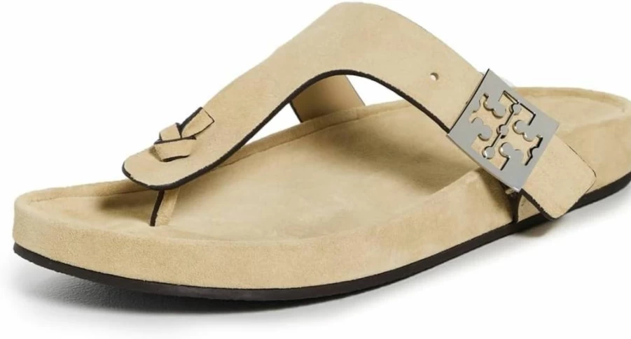 Tory Burch Women's Mellow Thong Sandals – Comfortable Leather Flip Flops for Women